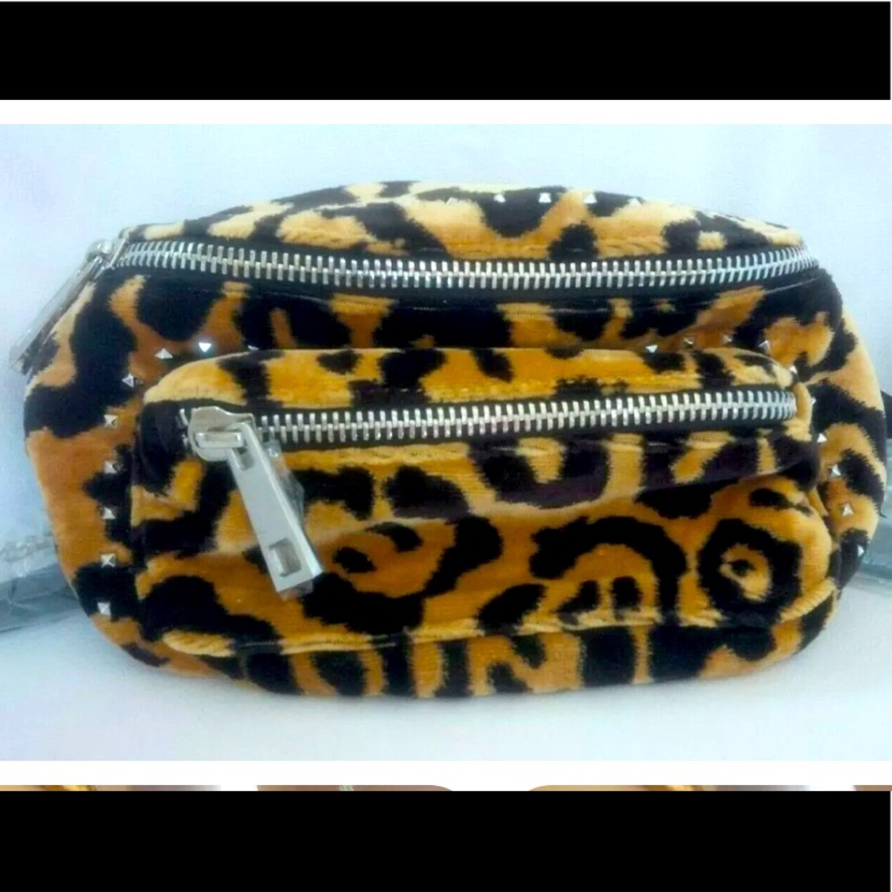 🔥 TopShop NWT leopard studded crossbody vegan Fanny Pack Belt Bag Crossbody 🔥